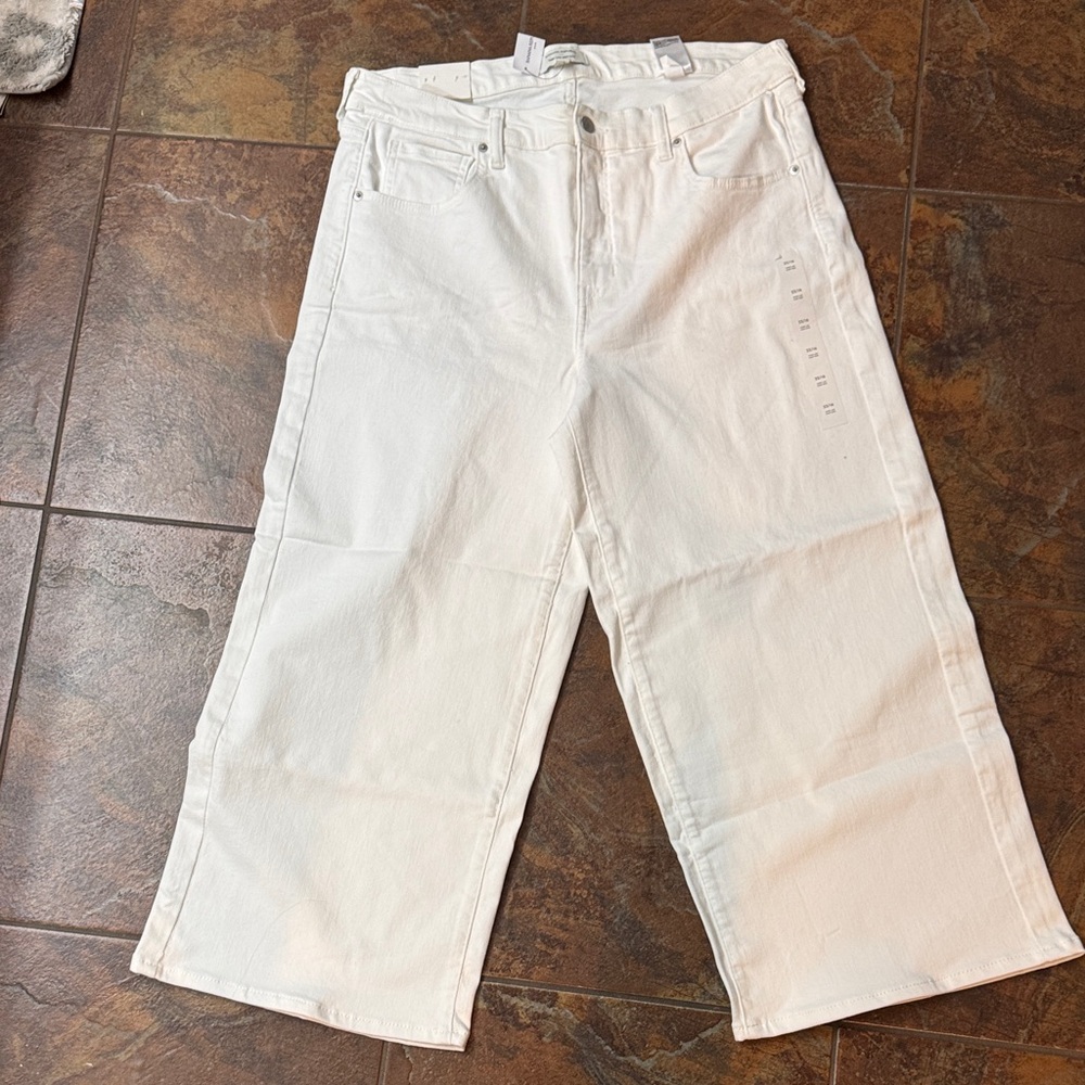 Banana Republic Cream Flare Jeans